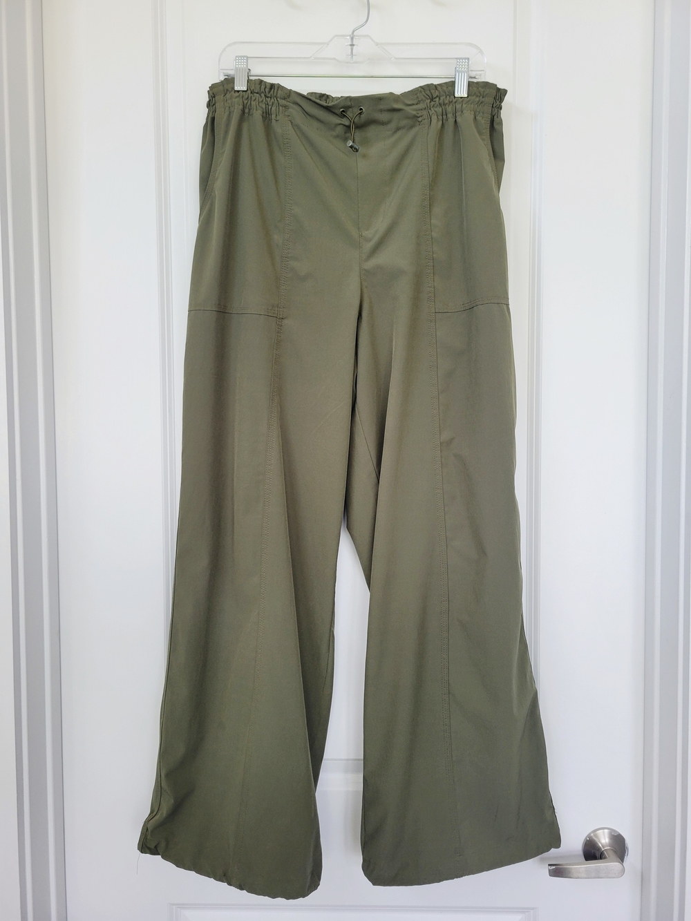 Rachel Zoe Olive Wide-Leg Drawstring Pants XL